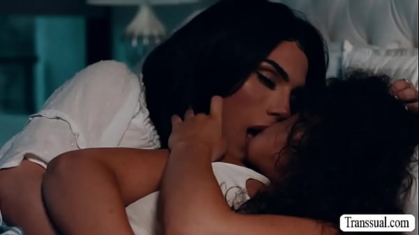 Shemale stepmom licks and fucks stepteen